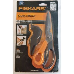 Fiskars Cuts + More Multi-Tool Scissors Sheath Sharpener 5-in-1 Titanium
